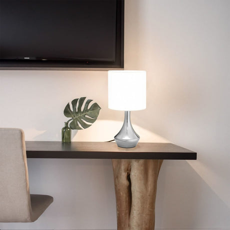 VidaXL Tischlampen 2 Stück mit Touch-Taste E14 weiß