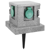 Vidaxl BuitenStopContact mit Twilight -Sensor -Kunststoff