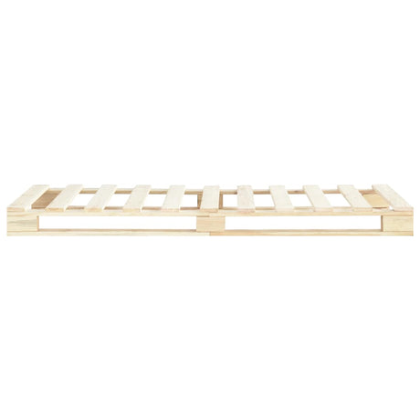 Vidaxl bedframe pallet massief grenenhout 100x200 cm