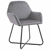 Vidaxl eetkamerstoelen 4 st fluweel grijs