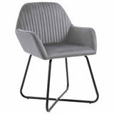 Vidaxl eetkamerstoelen 6 st fluweel grijs