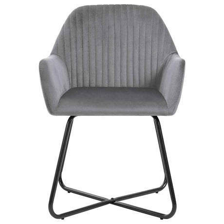 Vidaxl eetkamerstoelen 6 st fluweel grijs