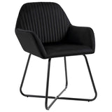 Vidaxl eetkamerstoelen 4 st fluweel zwart