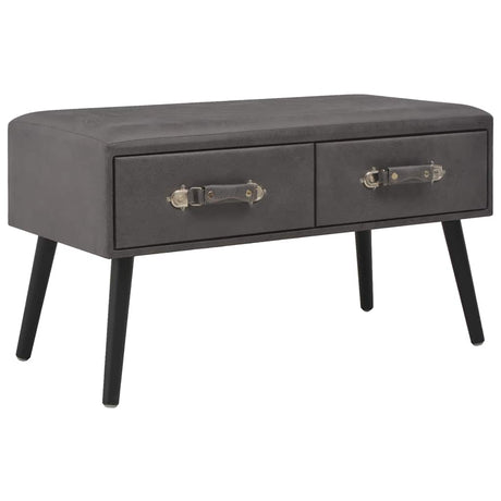 Vidaxl bank met lades 80 cm kunstleer grijs