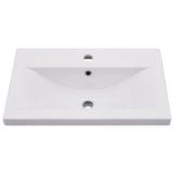 Vidaxl construida -en mesa de lavado 61x39.5x18.5 cm de cerámica blanca