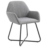 Vidaxl eetkamerstoelen 4 st stof lichtgrijs