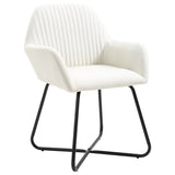 Vidaxl eetkamerstoelen 4 st stof crèmekleurig