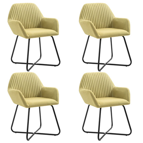 Vidaxl eetkamerstoelen 4 st stof groen