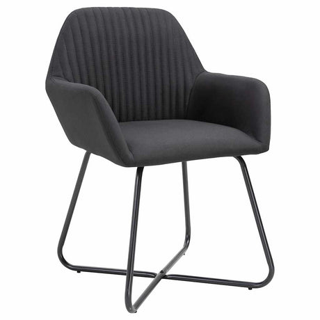 Vidaxl eetkamerstoelen 4 st stof zwart