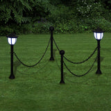 Vidaxl Solar Lamps 4 st with fencing and posts