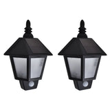 Vidaxl Solar Wall Lamps 2 Sts With Loving Sensor Black