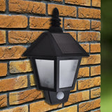 Vidaxl Solar Wall Lamps 2 Sts avec un capteur aimant noir