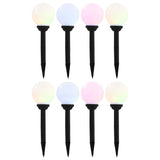 VidaXL Solarlampen 8 Stk. LED rund 15 cm RGB
