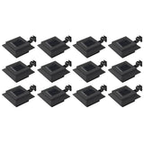 VidaXL Solarlampen 12 Stk. LED quadratisch 12 cm schwarz
