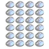 Vidaxl Solarwandlampen LED 24 ST RUND ROCK SILBER