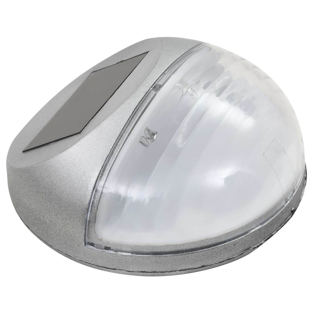 Les lampes murales solaires Vidaxl LED 24 ST Round Silver Colored