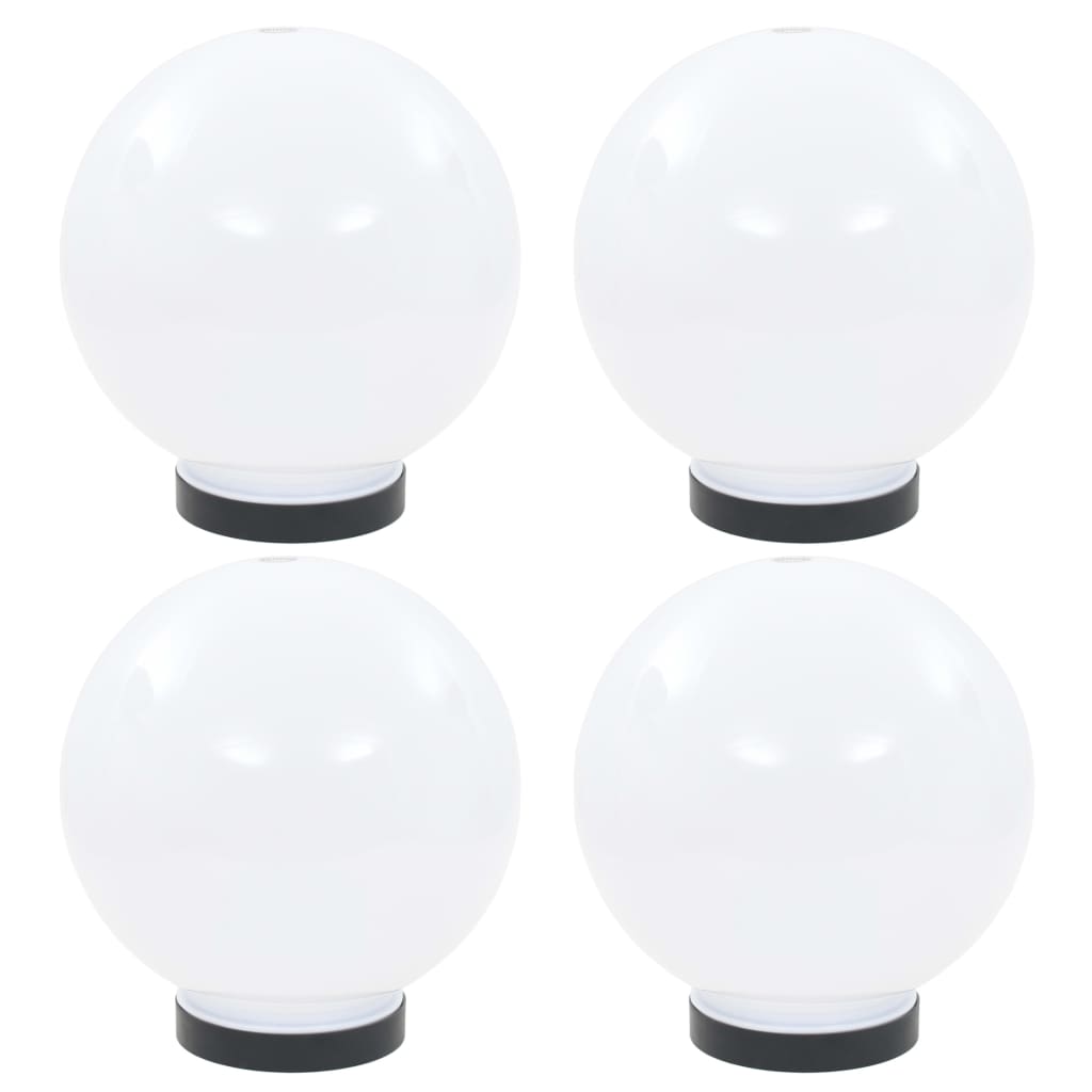 Lampes à ampoule LED vidaxl 4 pcs round 20 cm pmma