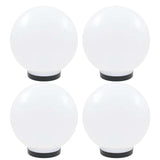 VIDAXL LED -Lampenlampen 4 Stcs rund 25 cm PMMA