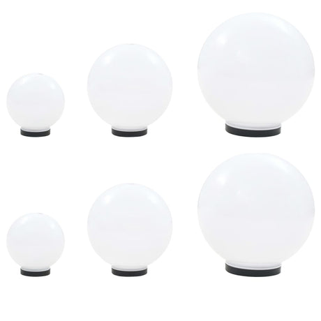 Vidaxx 6-teiliges LED-Leuchtmittel-Lampen-Set rund 20 30 40 cm PMMA