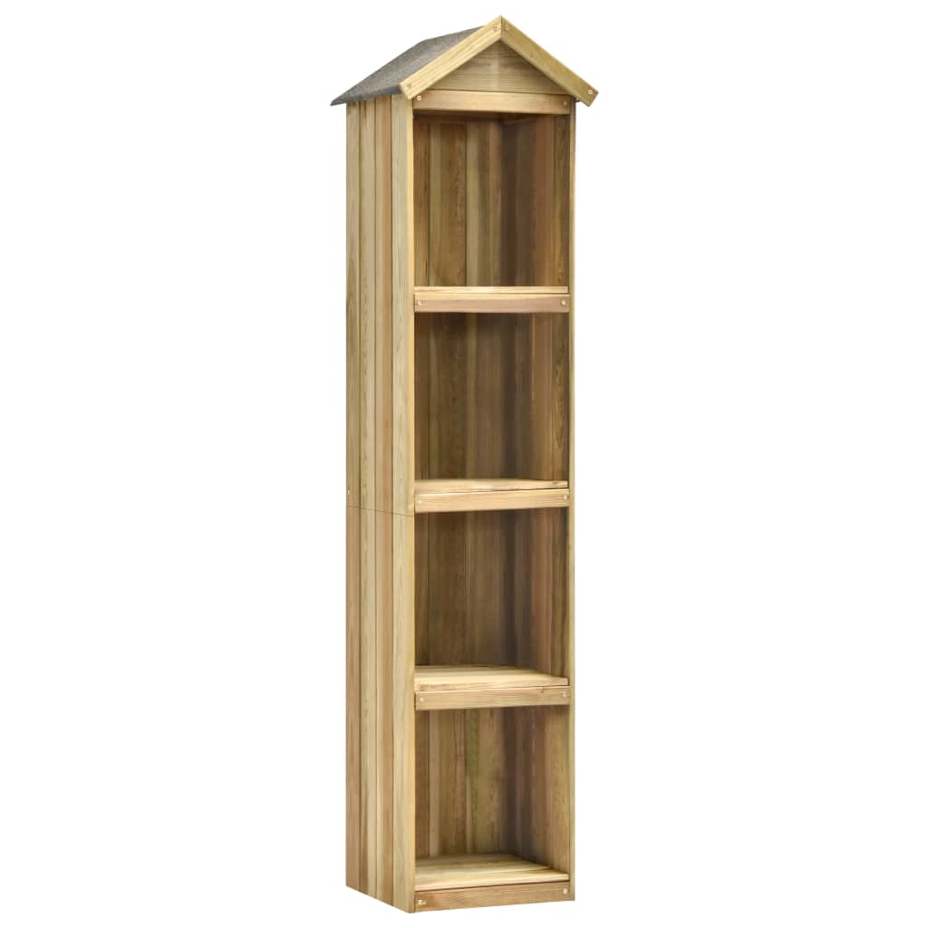 VIDAXL GARDEN SHED 36x36x163 cm Pine impregnato