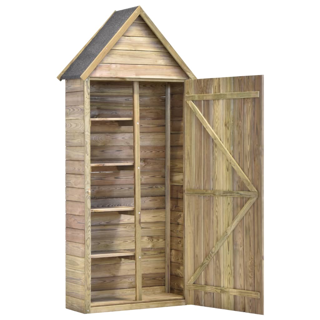 SHED JARDINE VIDAXL avec porte 69,5x32x178 cm en bois de pin imprégné