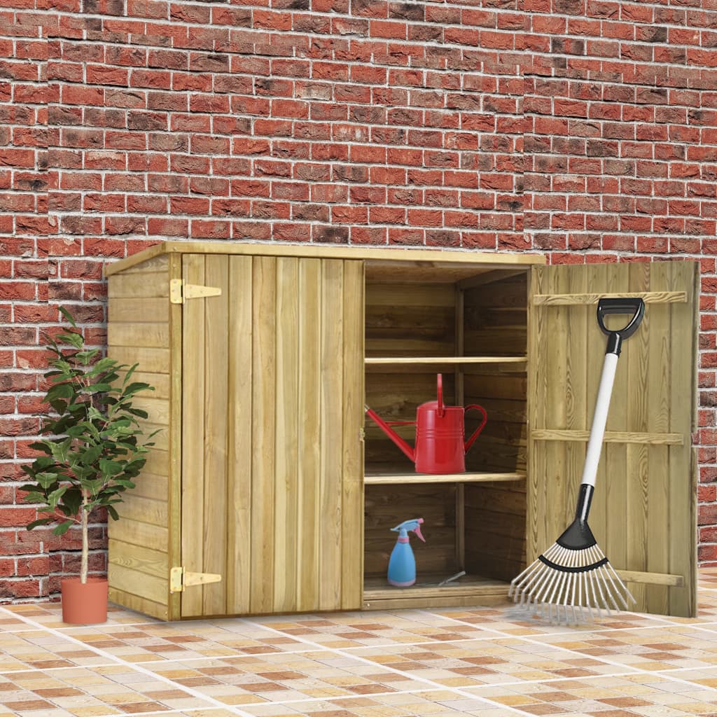 Vidaxl Garden Shed 135x60x123 cm de madera de pino impregnada