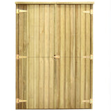 Vidaxl hangar de jardin 123x50x171 cm en bois de pin imprégné