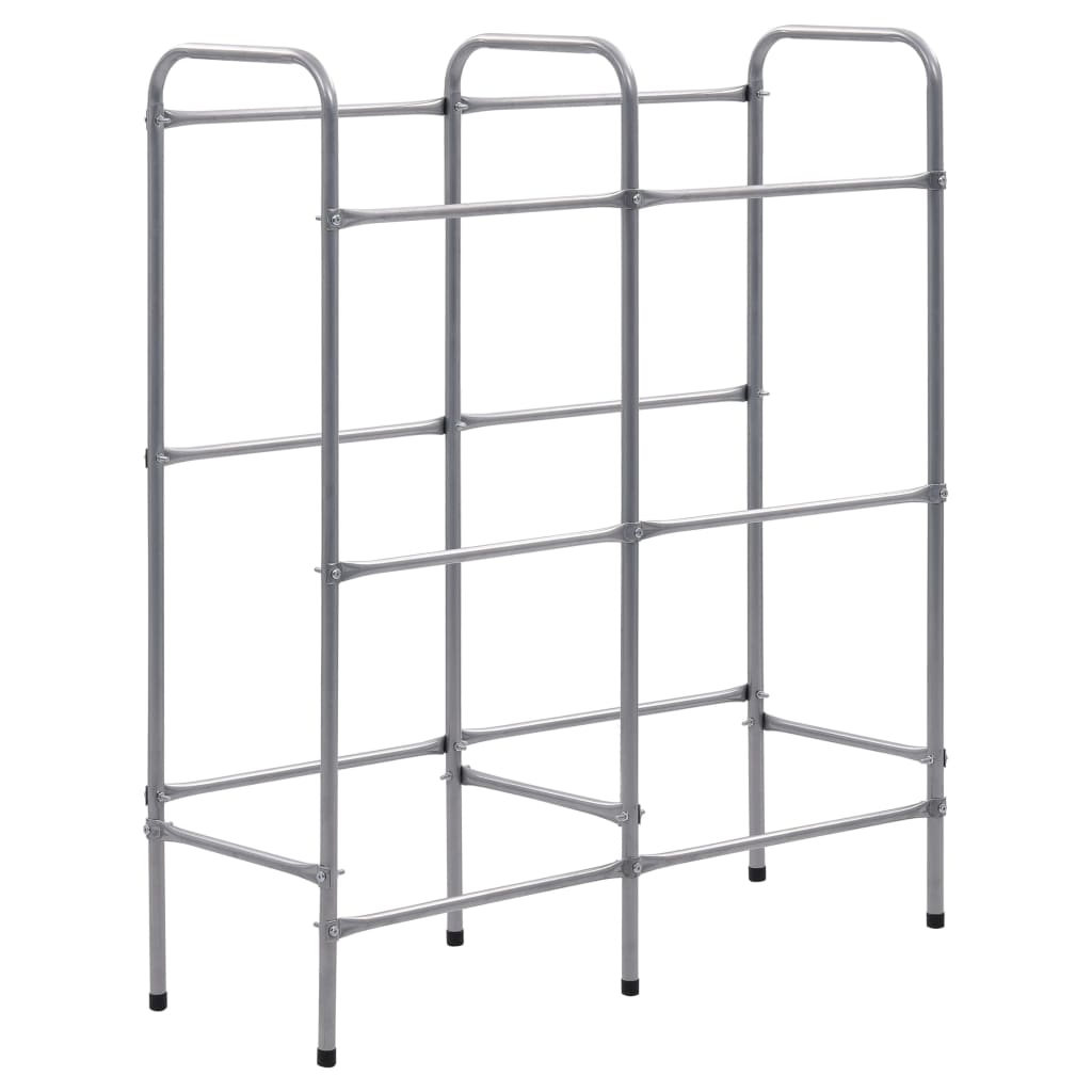 Vidaxl storage rack for 6 crates 96x33x116 cm steel silver colored