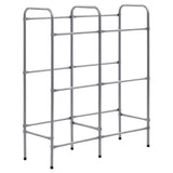 VidaXL Opbergrek voor 6 kratten 96x33x116 cm steel zilverkleurig