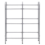 Vidaxl storage rack for 6 crates 96x33x116 cm steel silver colored