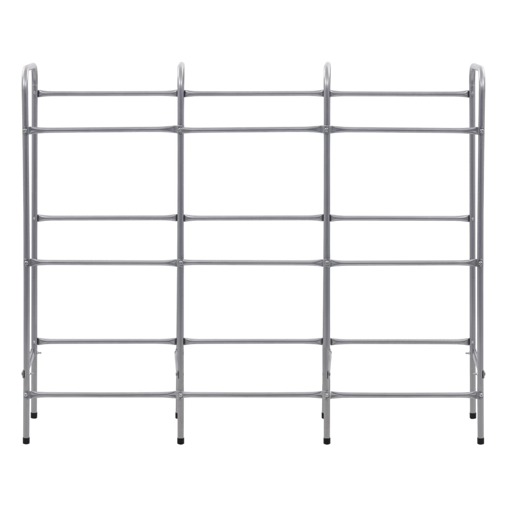 Vidaxl Storage Rack til 9 kasser 145x33x116 stål sølvfarvet