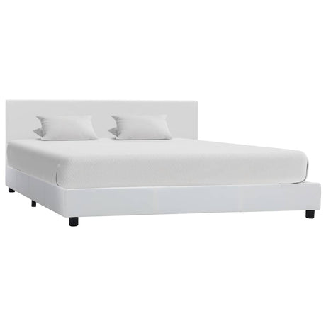 Vidaxl bedframe kunstleer wit 120x200 cm