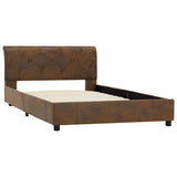 Vidaxl bedframe kunstsuède bruin 100x200 cm