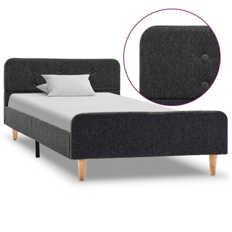 Vidaxl bedframe jute donkergrijs 100x200 cm