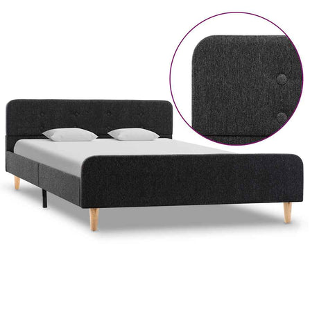 Vidaxl bedframe jute donkergrijs 120x200 cm