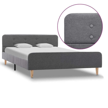 Vidaxl bedframe stof lichtgrijs 120x200 cm