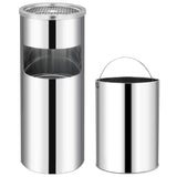 Vidaxl Aschenbecher Trash Hotel 30 l Edelstahl