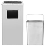 Vidaxl Aschenbecher Trash Hotel 45 L Edelstahl