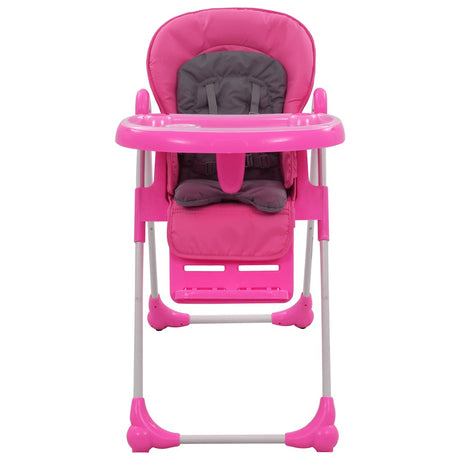 Vidaxl kinderstoel hoog roze en grijs