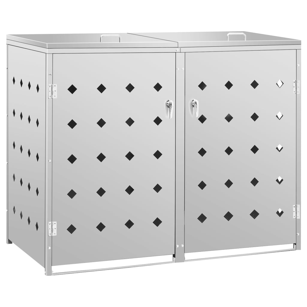 Vidaxl container storage double 240 L stainless steel