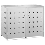 Vidaxl container storage double 240 L stainless steel