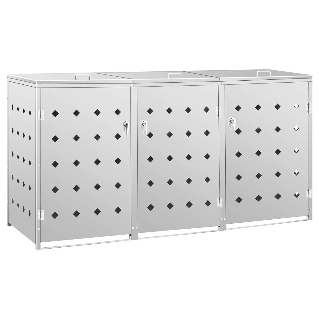 VidaXL container storage triple 240 L stainless steel