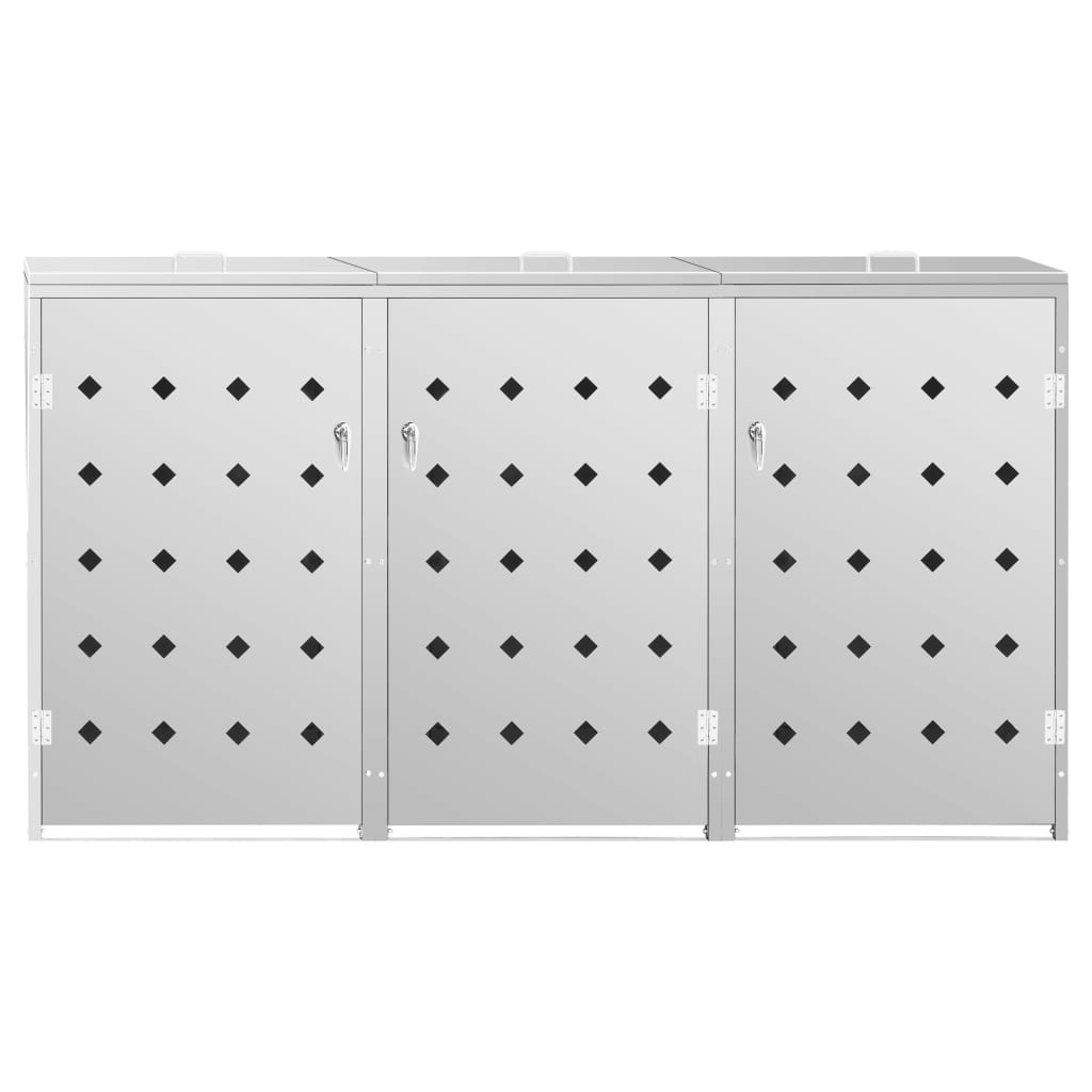 VidaXL container storage triple 240 L stainless steel