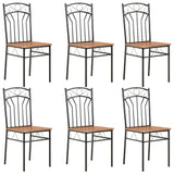 Vidaxl eetkamerstoelen 6 st mdf bruin
