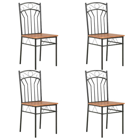 Vidaxl eetkamerstoelen 4 st mdf bruin