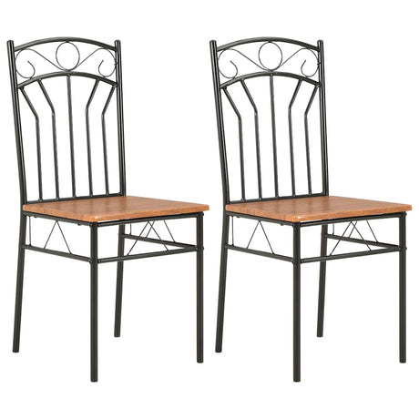 Vidaxl eetkamerstoelen 2 st mdf bruin