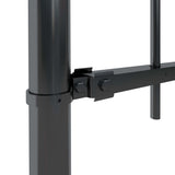 Vidaxl Garden Fence s Spears Top 3,4x0,6 m Steel Black