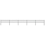 Vidaxl Garden Fence s Spears Top 8,5x0,6 m Steel Black