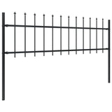 Vidaxl Garden Fence con Spears Top 13,6x0,6 m in acciaio nero