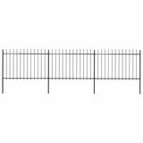 Vidaxl Gartenzaun mit Spears Top 5.1 x 1,2 m Stahl schwarz